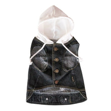 Load image into Gallery viewer, Distressed Denim Hooded Jacket

